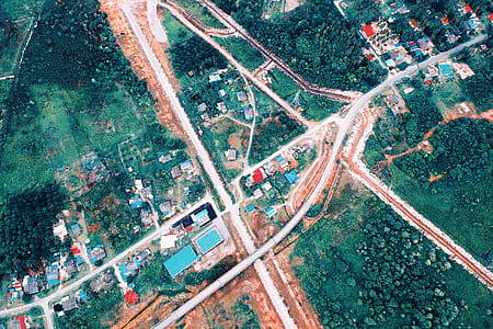 Aerial Photo of Houses and Roads thumbnail