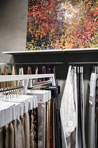 Collection of design fabrics on hangers thumbnail