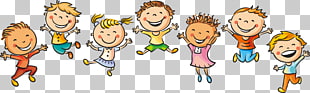 Drawing Child Happiness Illustration, 61 hand-drawn cartoon dancing children, children cartoon character illustration PNG clipart