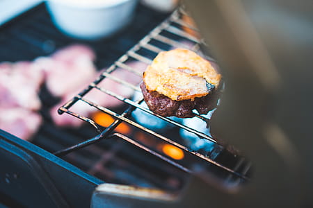 Hamburger Meat on the BBQ Grill thumbnail