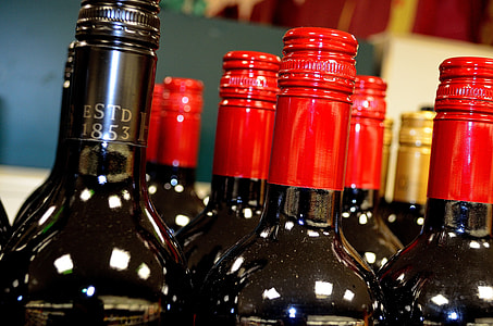 close-up photography of wine bottles thumbnail