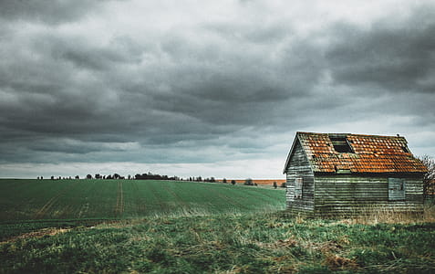 Grey and Brown House Near Green Grass Field thumbnail