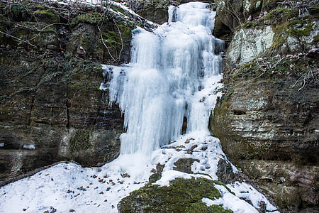 Frozen Waterfalls at Parfrey's Glen, Wisconsin -- Free Stock Photo thumbnail