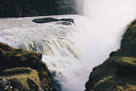 high angle view of waterfalls thumbnail