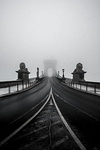 grayscale photography of Manhattan Bridge, New York thumbnail