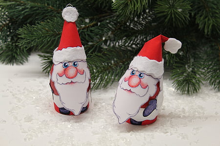 two Santa Claus ornaments thumbnail