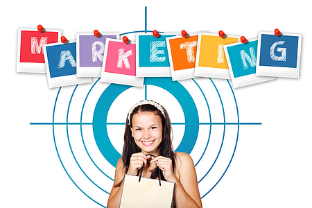girl holding paper bag marketing illustration thumbnail