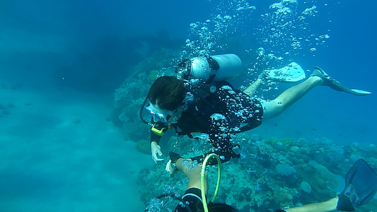 person diving under water thumbnail