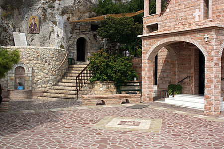 Inside the monastery of St Patapius in Loutraki, Greece thumbnail