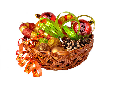 Christmas decors in baskets thumbnail