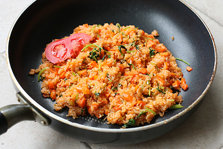 fried rice on frying pan thumbnail