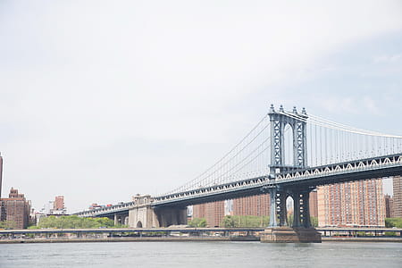 A panoramic view of Manhattan bridge over East River in New York thumbnail