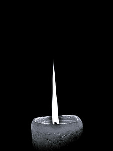 grayscale photo of candle thumbnail