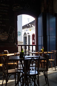 empty tables and chairs thumbnail