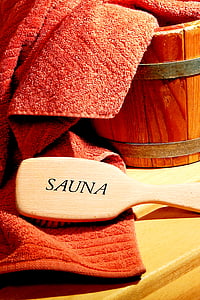 brown sauna comp on red fleece towel thumbnail