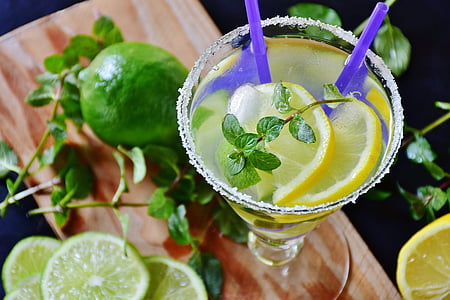 lemon juice on clear drinking glass thumbnail