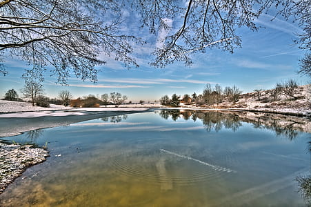 body of water under clear sky thumbnail