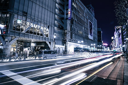 time lapse street photography during night time thumbnail