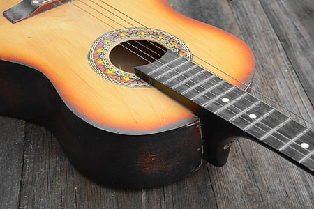 black and yellow dreadnought acoustic guitar thumbnail