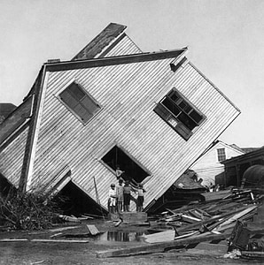 grayscale photo of incline house thumbnail