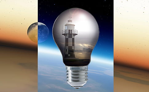 lighthouse in bulb artwork thumbnail