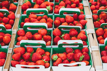 strawberry fruits on baskets thumbnail