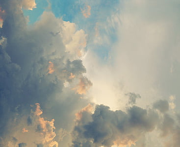 white clouds and blue sky thumbnail