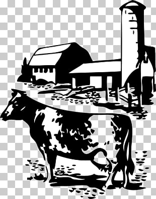 Dairy Cattle Milk Farm Silhouette Barn Png Clipart Free