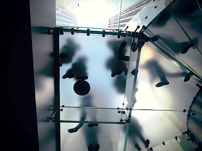 worm's eye view of glass floor thumbnail