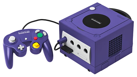 purple Nintendo Gamecube console and controller thumbnail