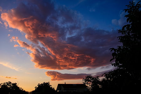 house under cloudy sky thumbnail