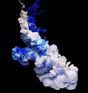 white and blue smoke 3D wallpaper thumbnail