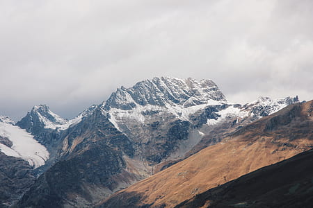 aerial photography of snow-capped mountains thumbnail