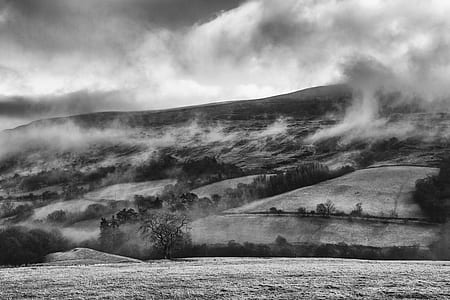 grayscale photo of mountain thumbnail