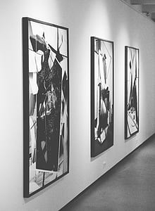 black-and-white, art, wall, abstract thumbnail