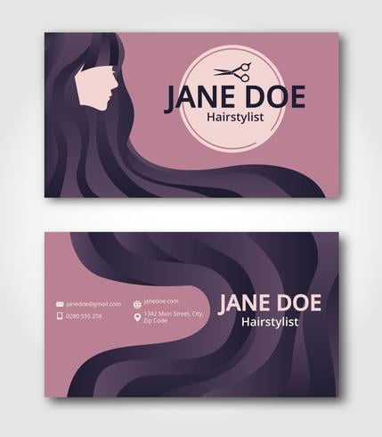 Hairstylist Business Card Template Svg Ai File Free Graphics