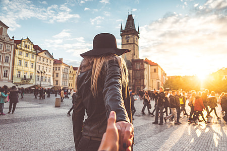 Loving Couple in Autumn Prague Follow Me To Pose thumbnail