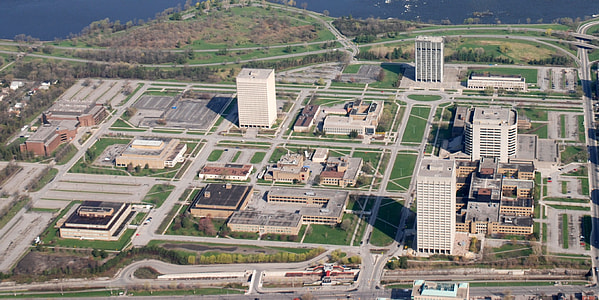 Tunney's Pasture in city model in Ottawa, Ontario, Canada thumbnail