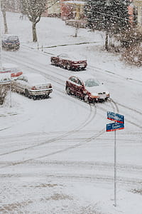 Snowy Street with Cars thumbnail