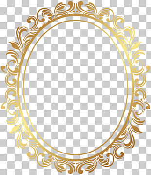 Frame, Oval Border Deco Frame , oval gold ornate frame PNG clipart