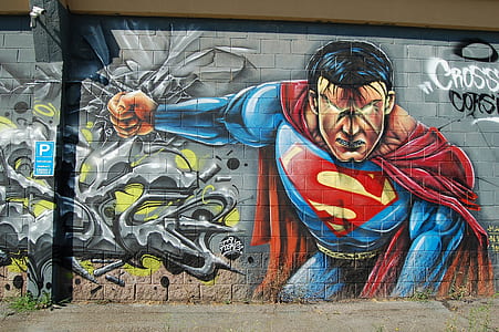 DC Superman wall painting thumbnail