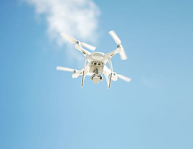 white drone in the air thumbnail