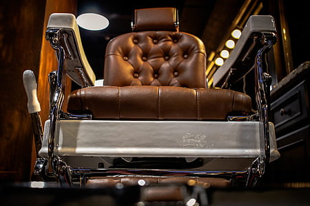 vacant brown and gray armchair thumbnail