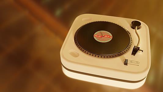 white and black turntable thumbnail