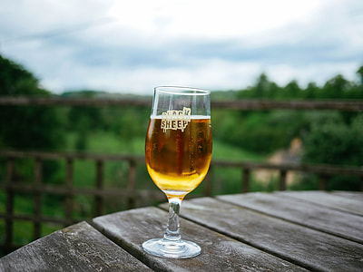 short-stem wine glass on table thumbnail