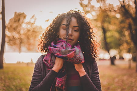 Woman Wearing Scarf thumbnail