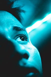 selective focus photography of person's left eye thumbnail