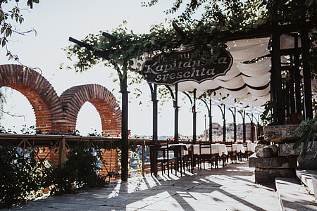 Restaurants in old town of Nessebar, Bulgaria thumbnail
