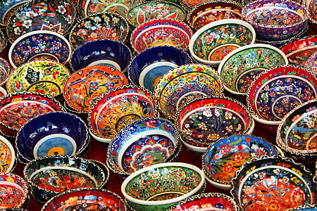 assorted multicolored ceramic bowl lot thumbnail