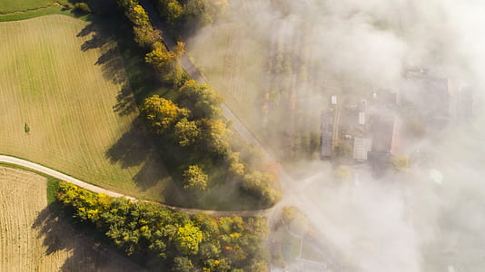 aerial photo of green farm land during day thumbnail